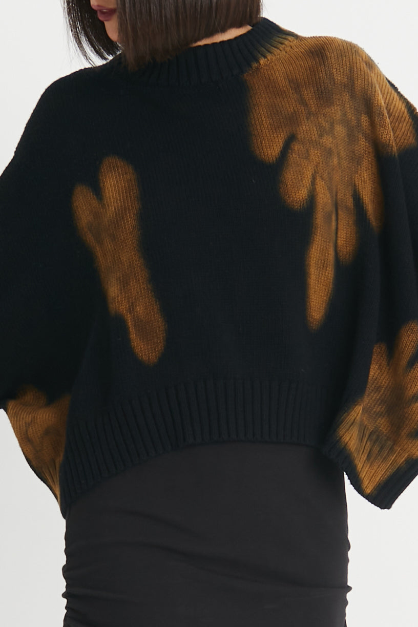 Pima Cotton Bleached Crewneck Sweater