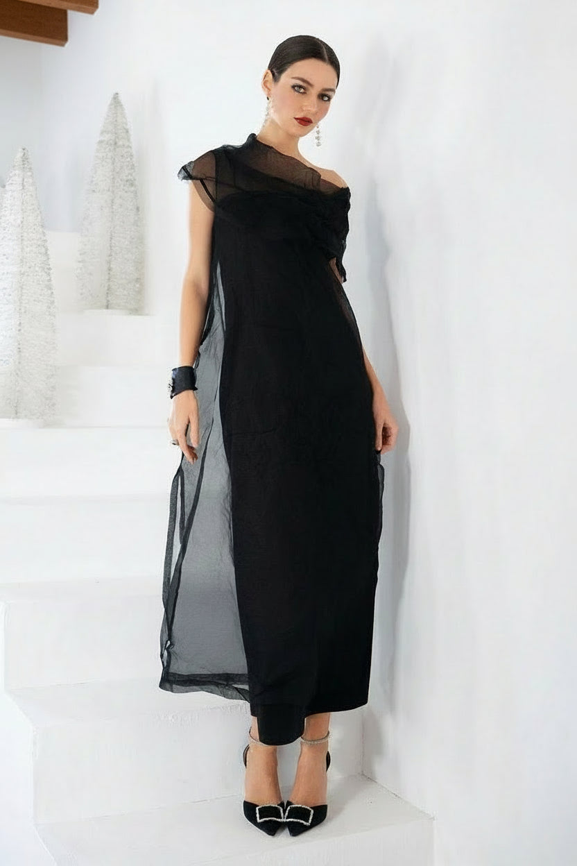 organza dress models Elegant Layered Off-Shoulder Pink Organza Dress