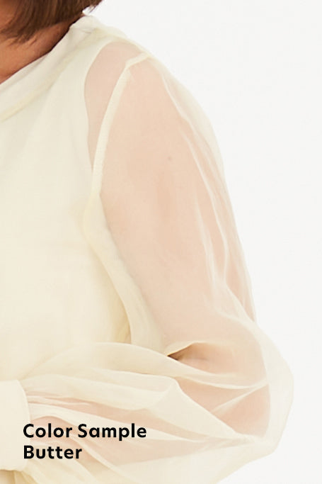 Organza Drawstring Jacket - Butter