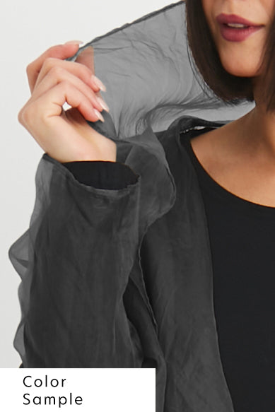 Organza Cowl Neck Top