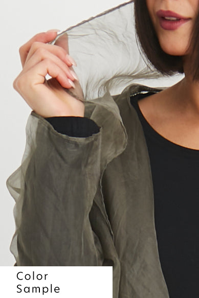 Organza Cowl Neck Top