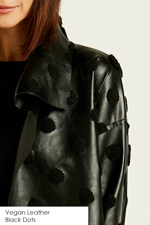 Vegan Leather Kimono Jacket