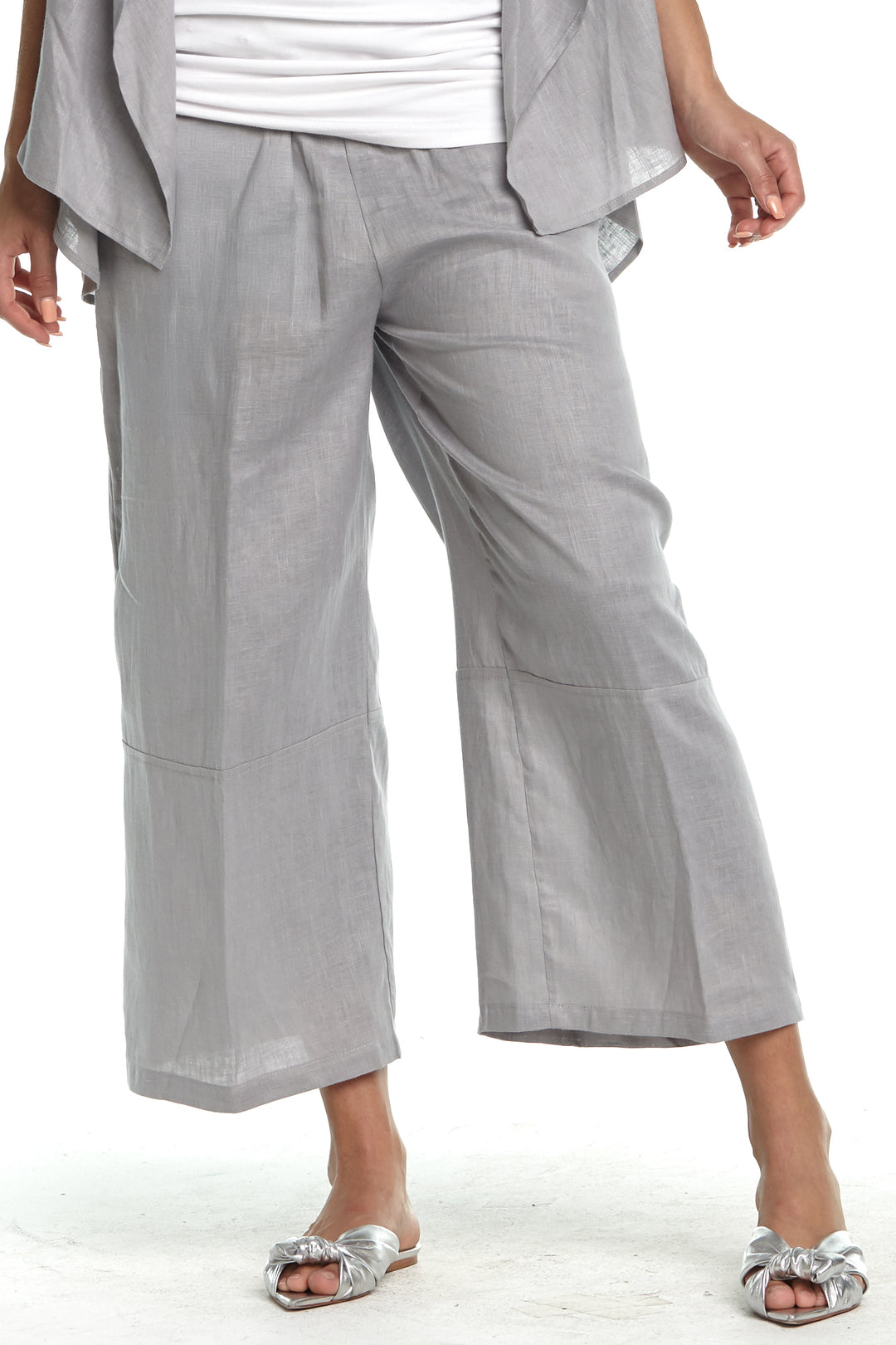 Handkerchief Linen Flood Panel Pant