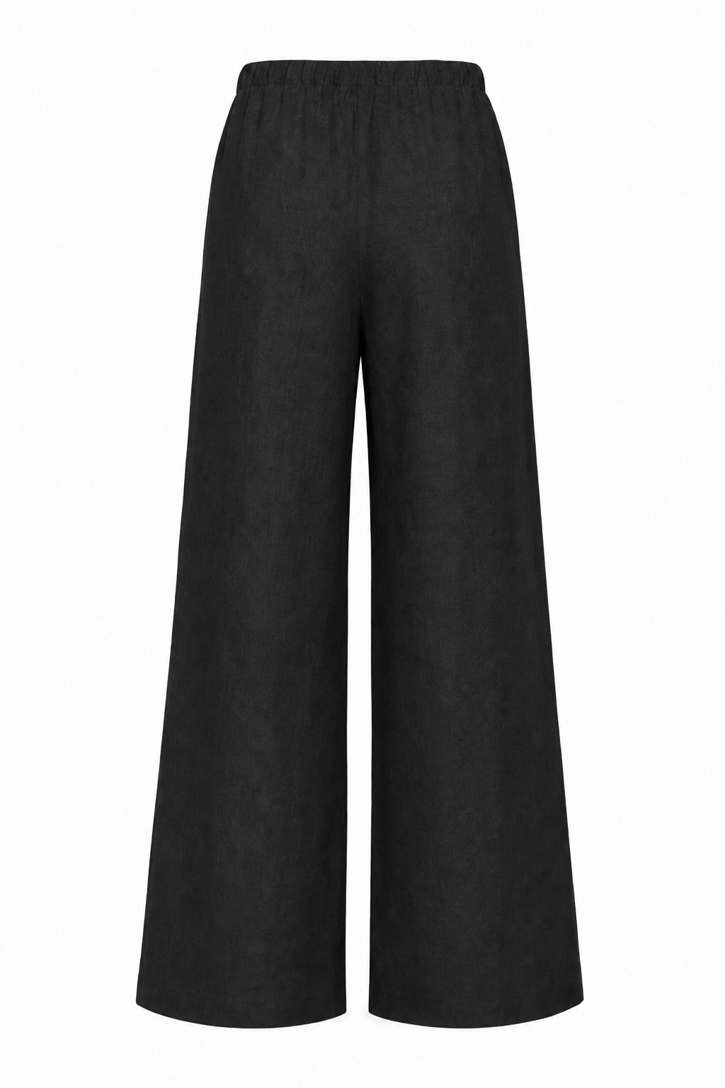 Linen Wide Leg Pants - Black