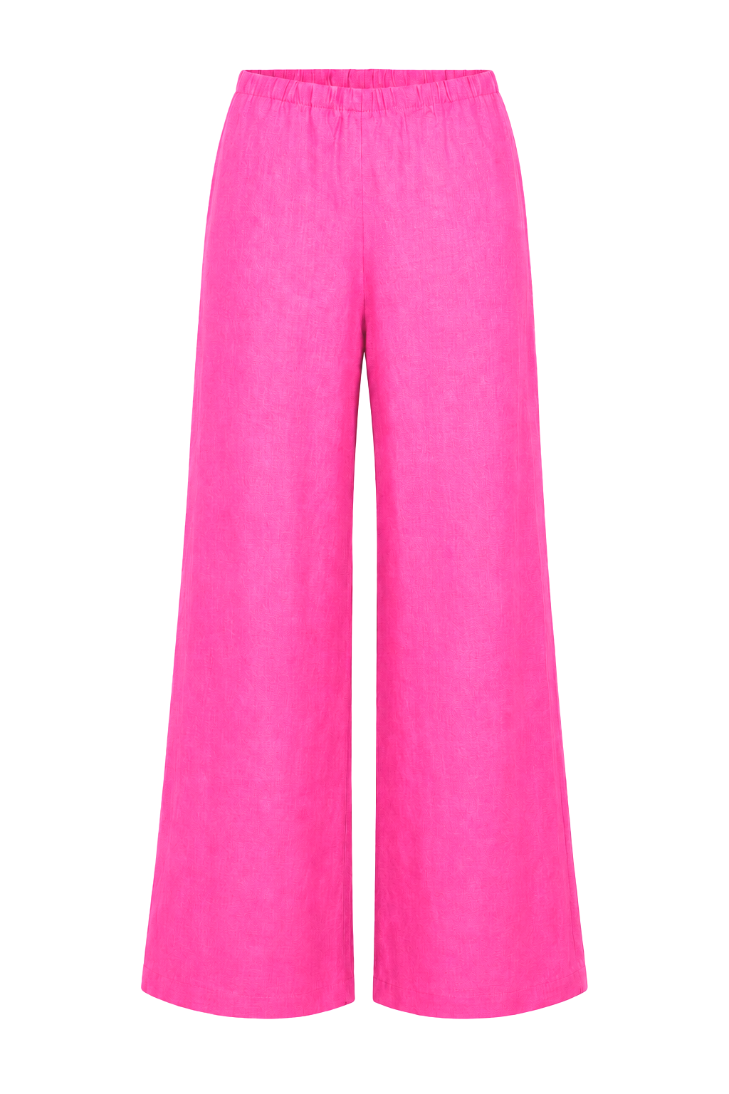 Linen Wide Leg Pants - Fuchsia