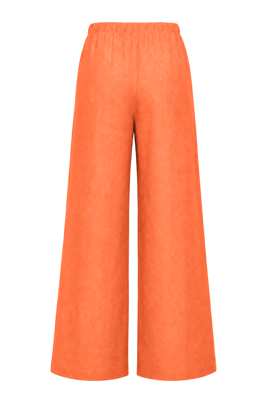 Linen Wide Leg Pants - Orange