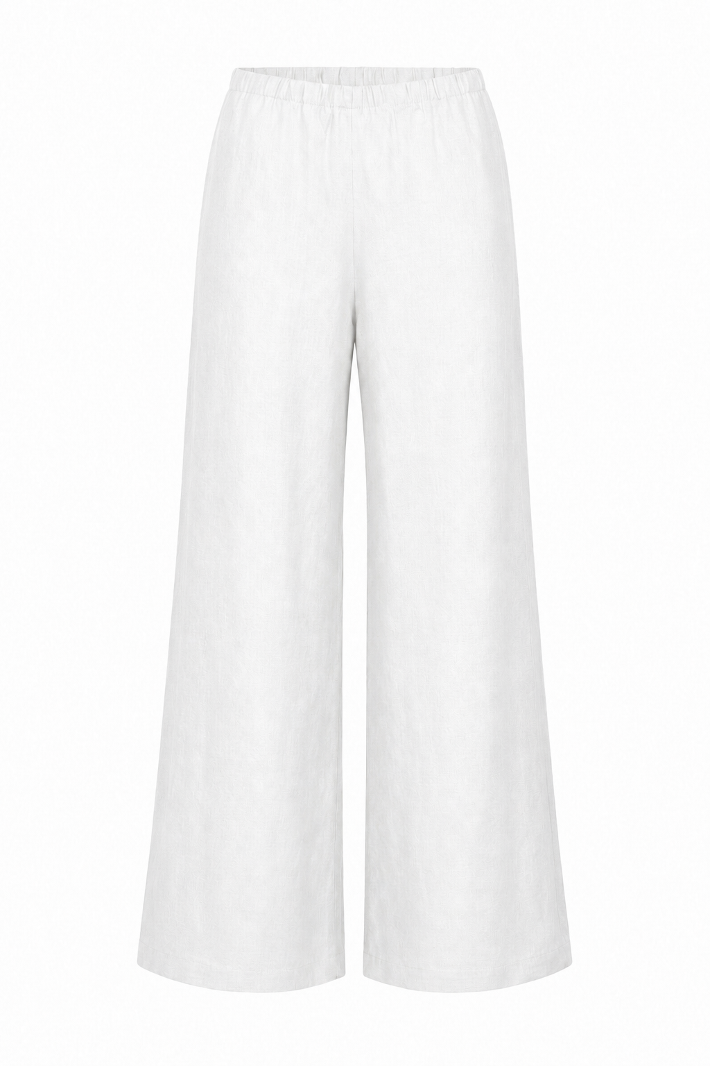 Linen Wide Leg Pants - White