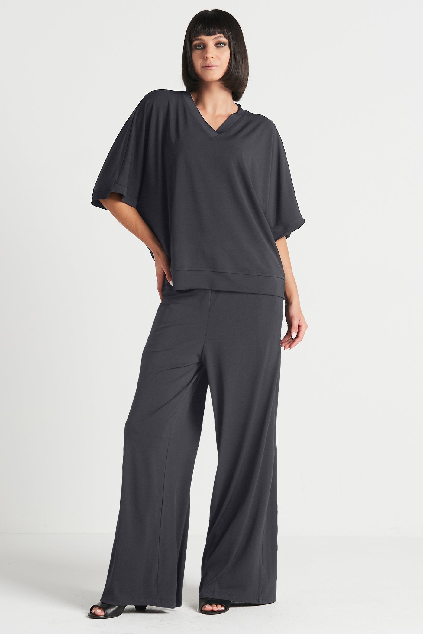 Matte Jersey Wide Leg Pants