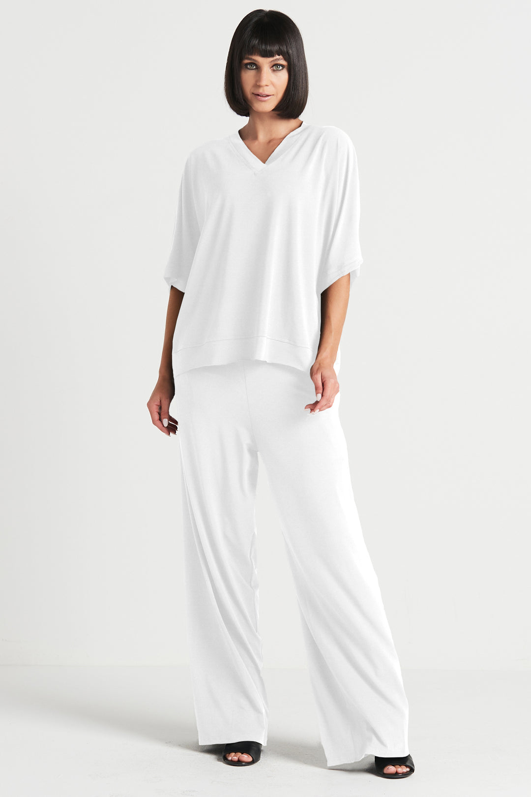 Matte Jersey Wide Leg Pants