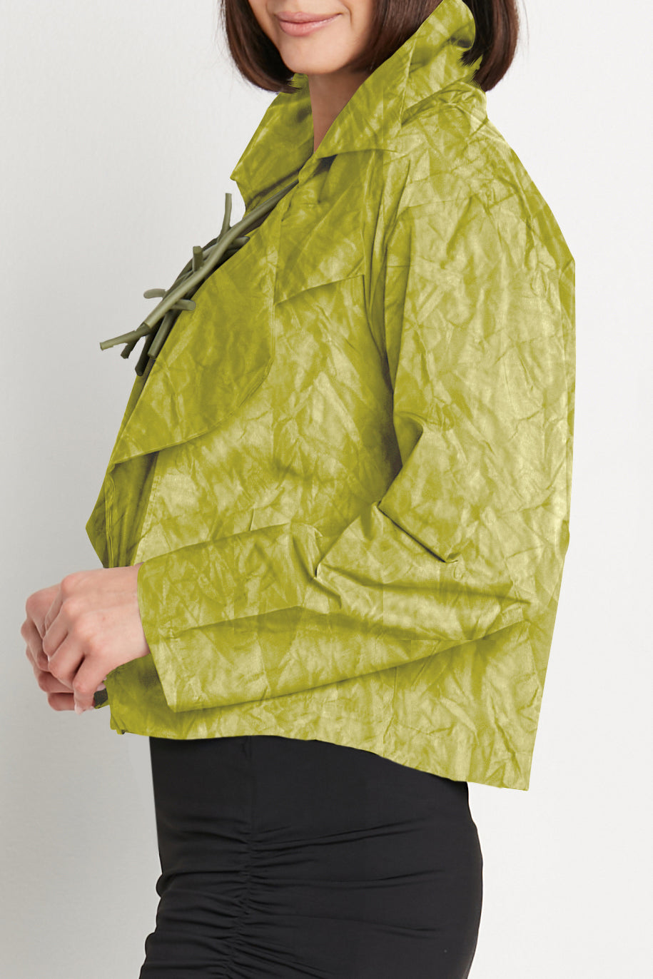 Crushed Nylon Triple Collar Jacket