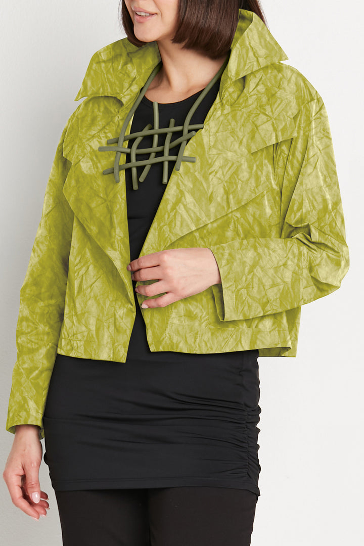 Crushed Nylon Triple Collar Jacket