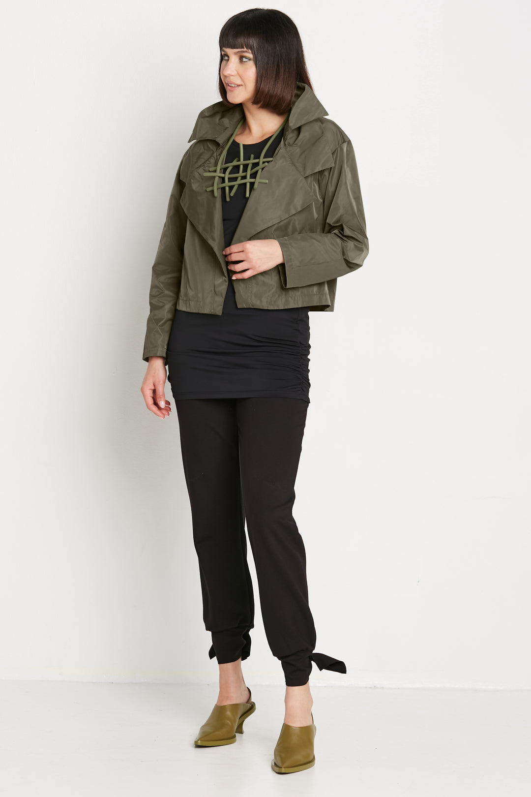 Nylon Triple Collar Jacket