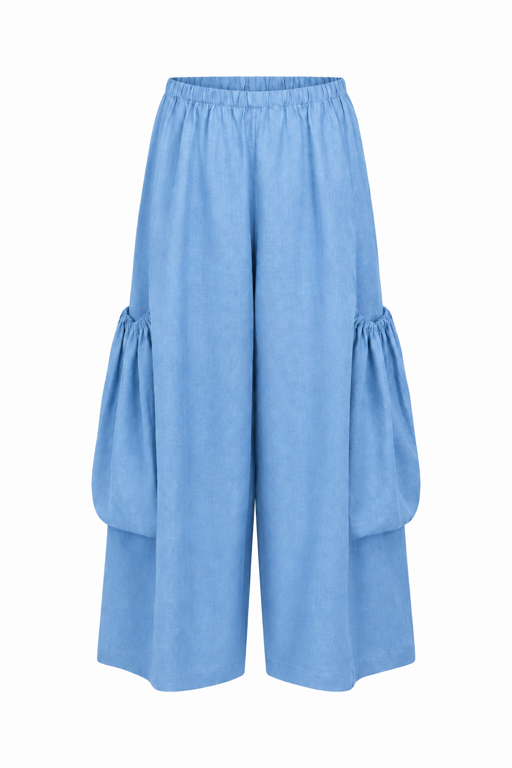 Linen Big Pocket Pants - Chambray