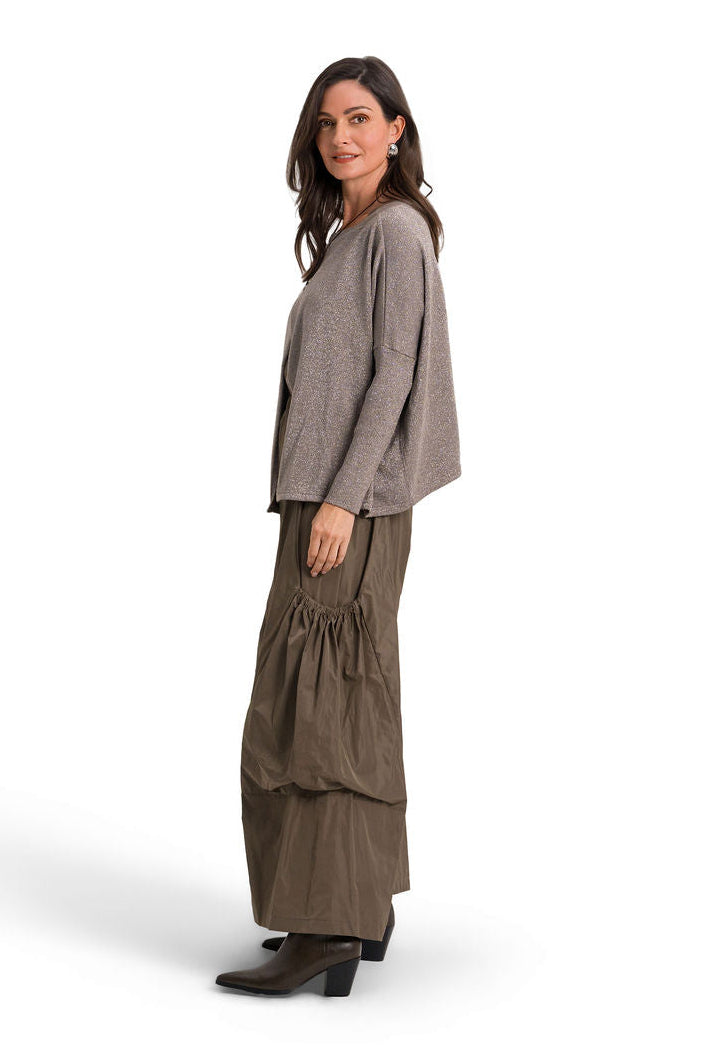 Reversible Lurex Sweater - Turtle/Silver