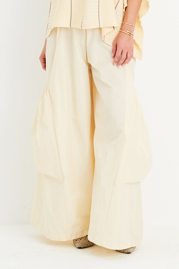Nylon Big Pocket Pants - Butter