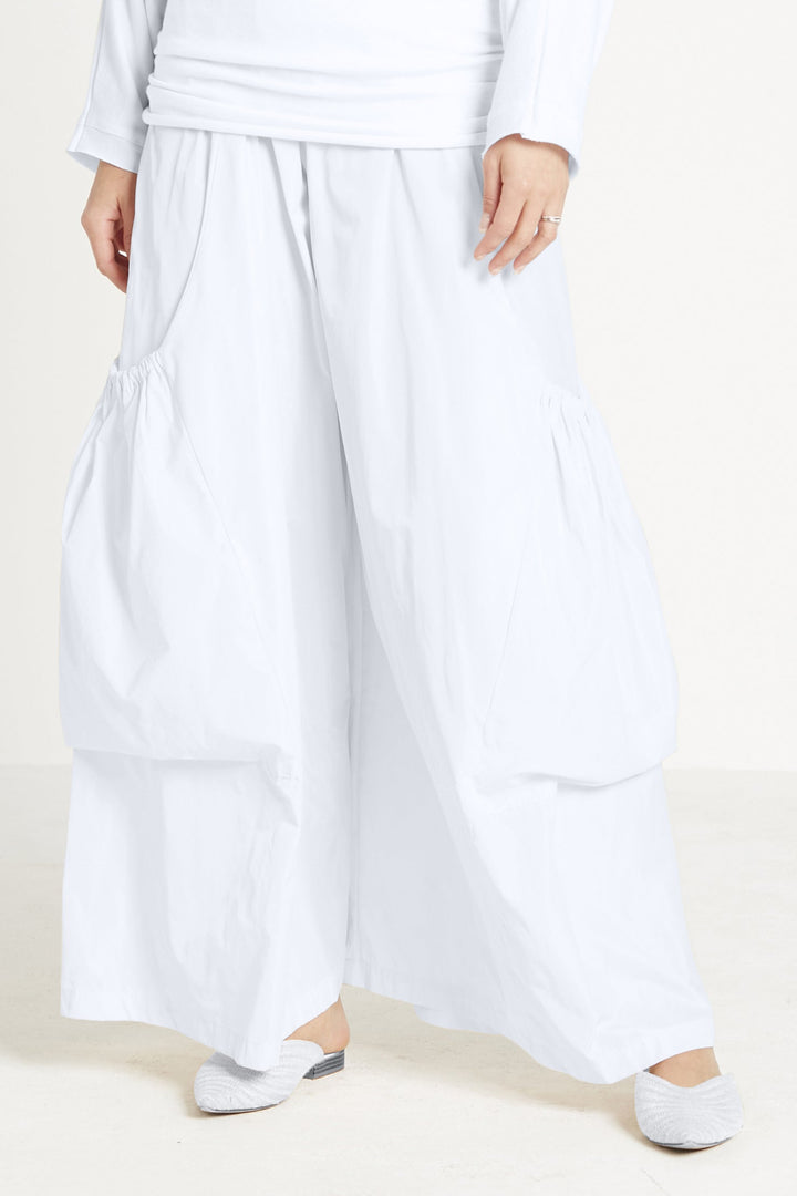 Nylon Big Pocket Pants - Chalk