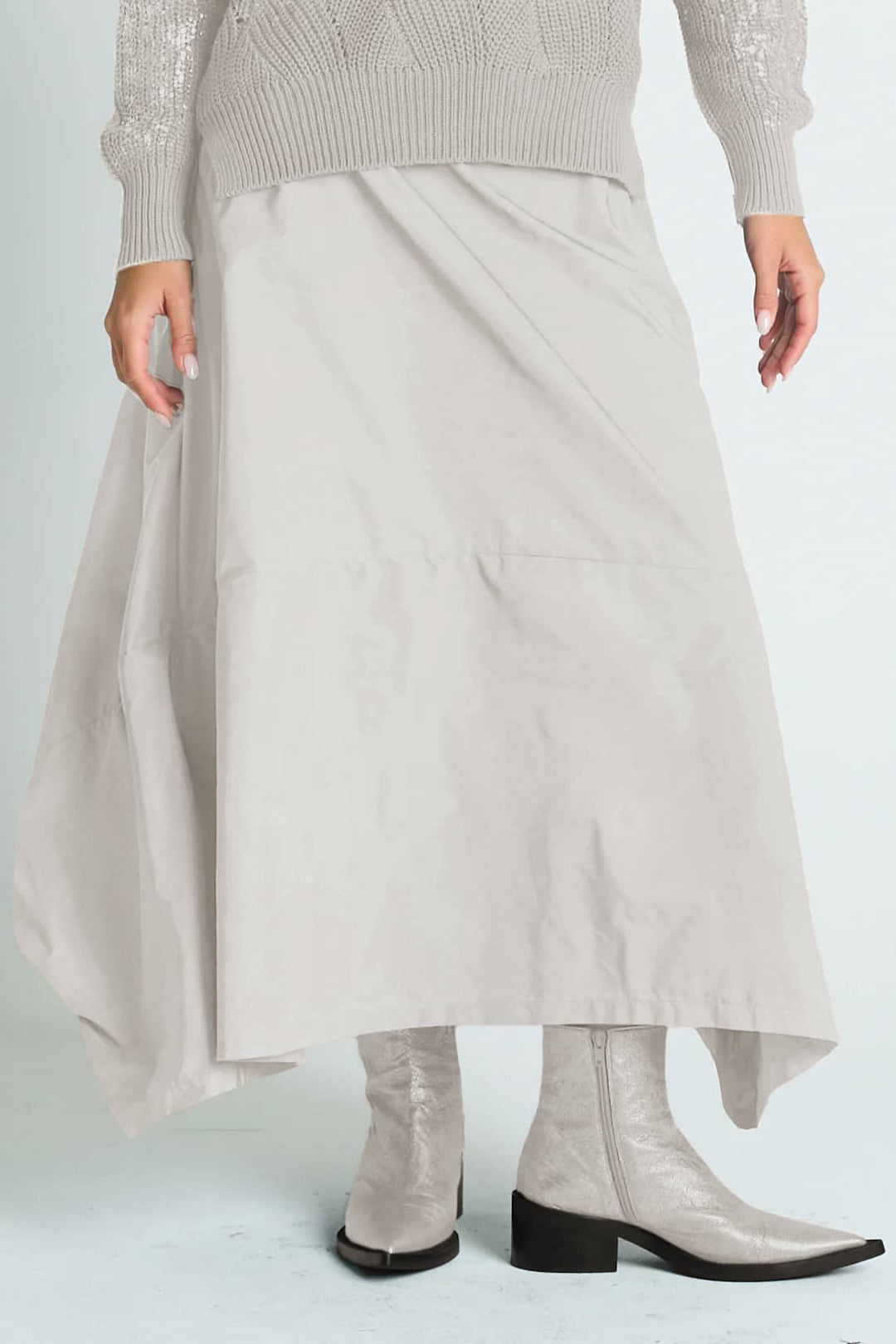 Nylon Signature Architectural Skirt