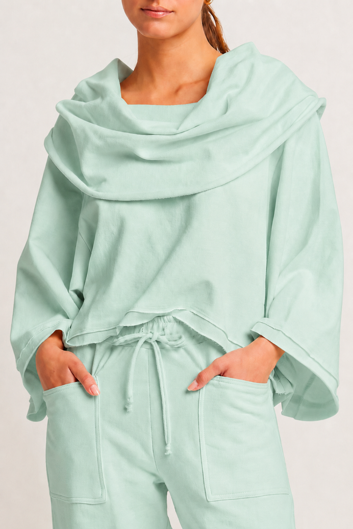 Women's French Terry Jackie O Top in Mint by PLANET
