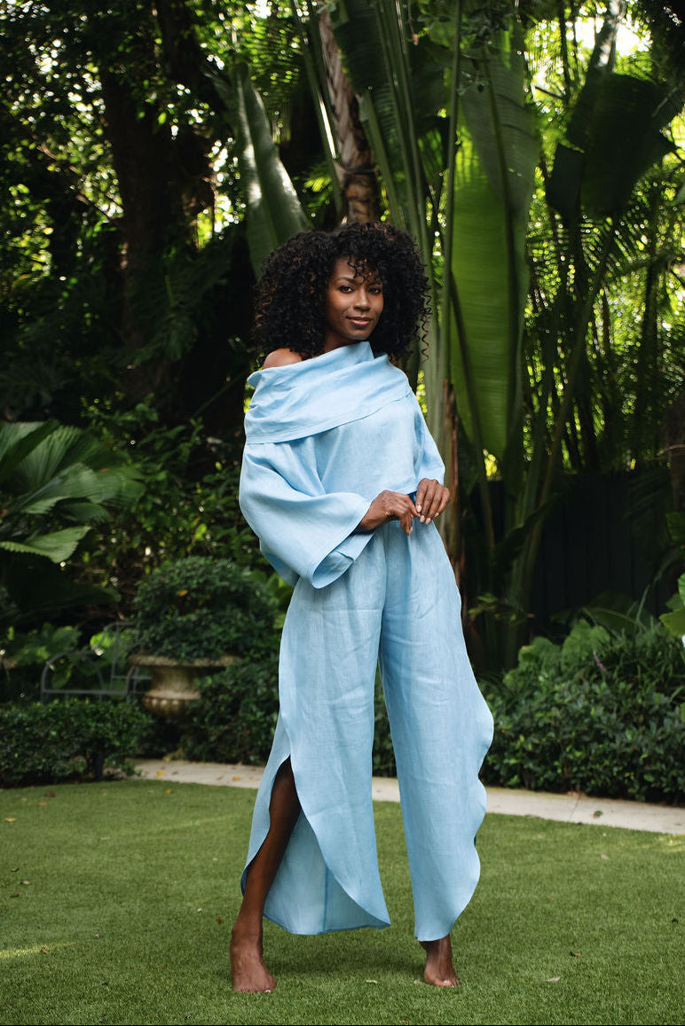 Linen Petal Pants - Chambray