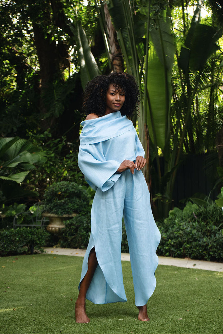 Linen Petal Pants - Chambray