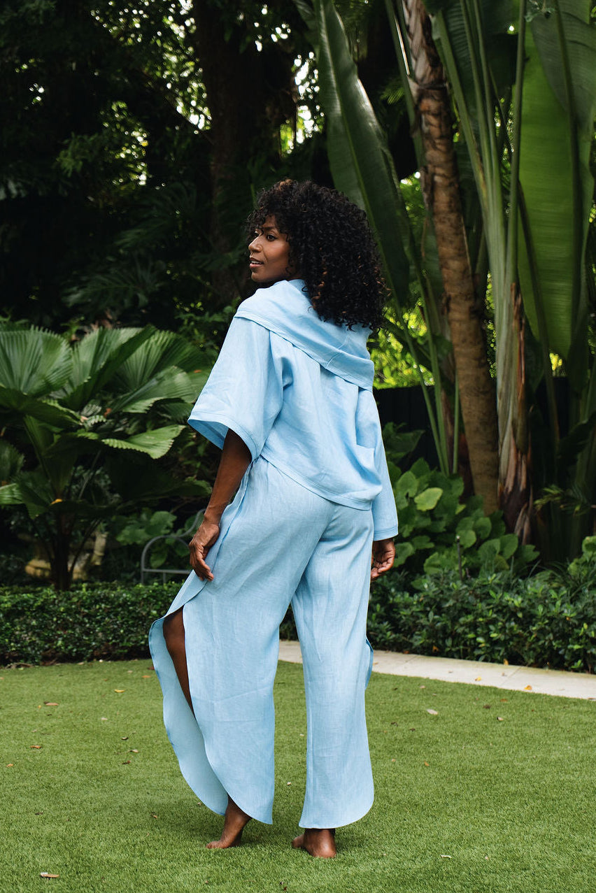 Linen Petal Pants - Chambray