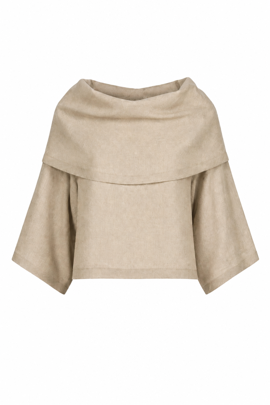 Linen Jackie O Top - Fawn