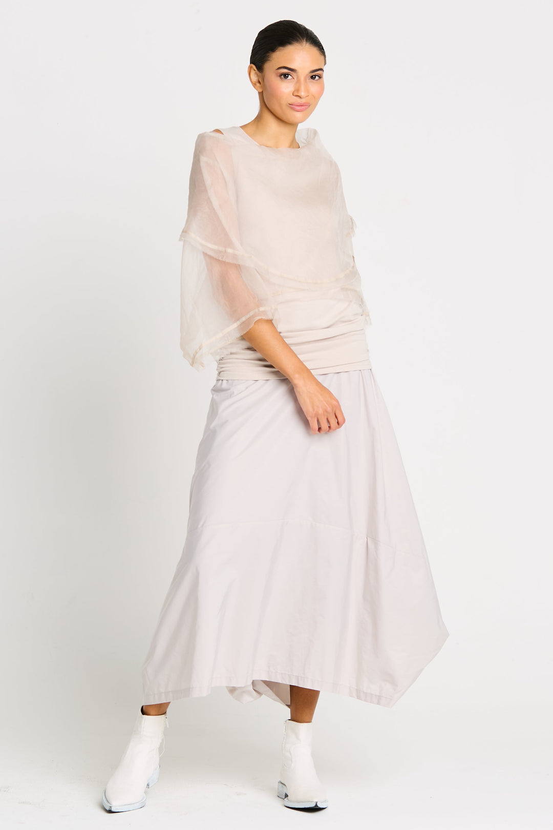 Nylon Signature Architectural Skirt