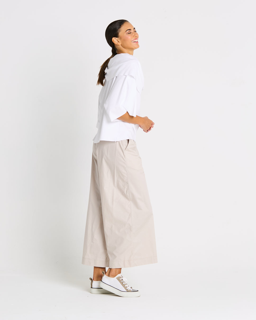 Pima Cotton Jackie O Top - White