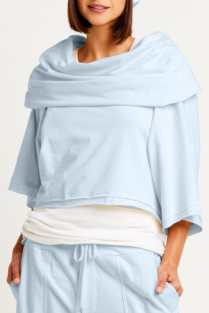 Women's French Terry Jackie O Top in Sky by PLANET