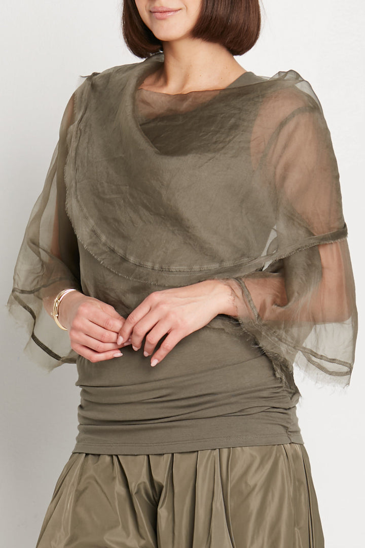 Organza Jackie O Top - Loden