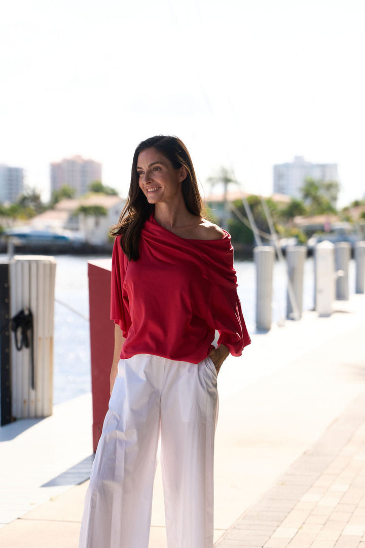 Pima Cotton Jackie O Top - Chili