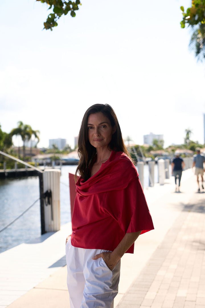 Pima Cotton Jackie O Top - Chili