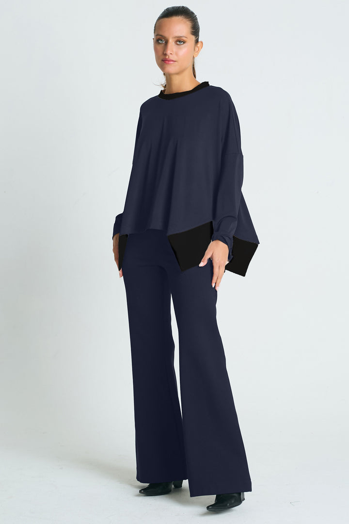 Matte Jersey Paneled Top