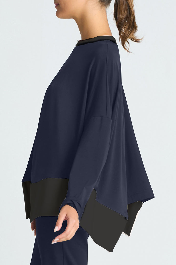 Matte Jersey Paneled Top