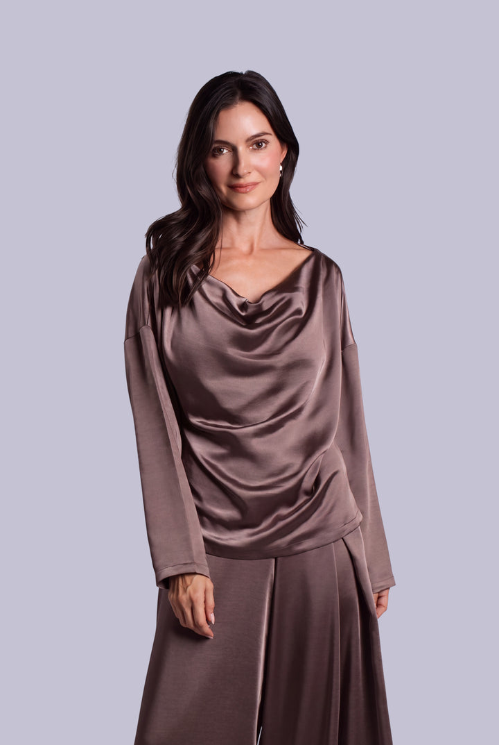 Women's Sateen Evening Tee in Turtle by PLANET, alternate view 3