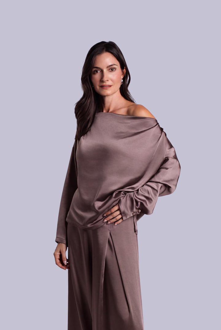 Women's Sateen Evening Tee in Turtle by PLANET