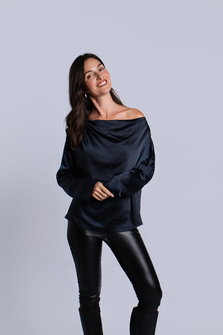 Women's Sateen Evening Tee in Midnight by PLANET