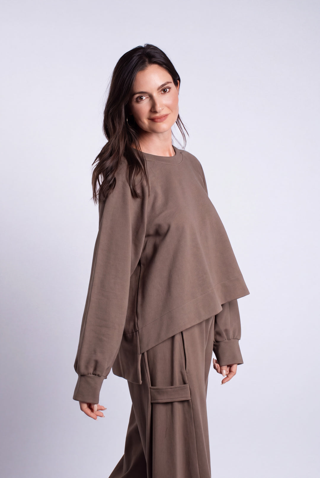 Women's Scuba Mini Puff Top in Turtle by PLANET