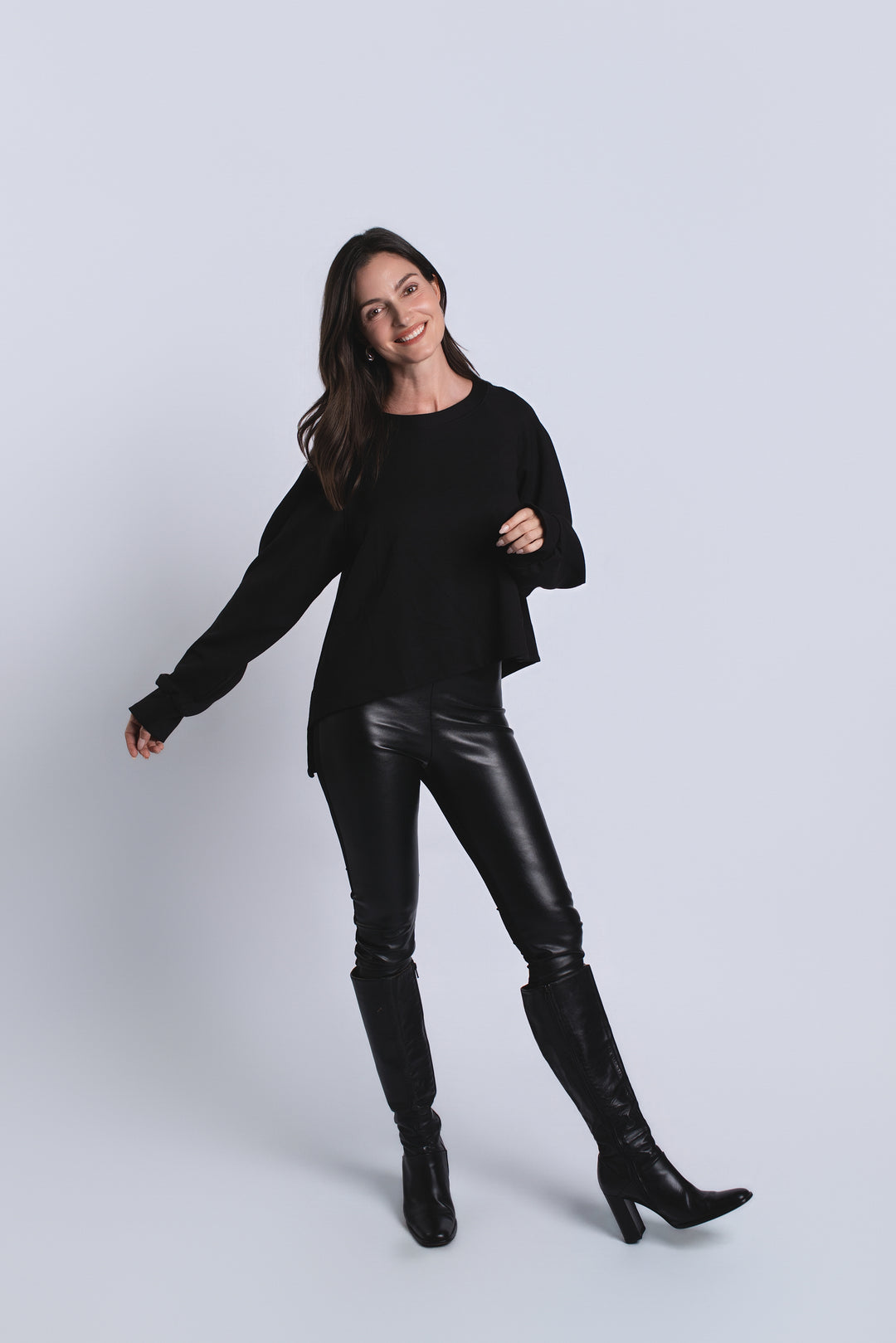 Scuba Mini Puff Top - Black