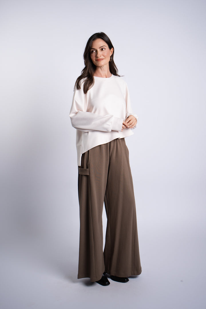 Scuba Mini Puff Top - Stone