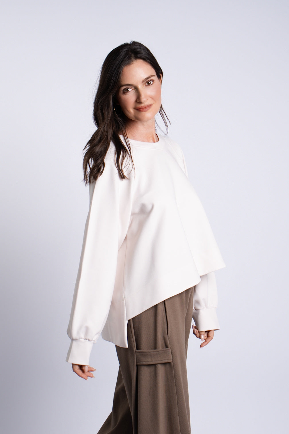 Scuba Mini Puff Top - Stone
