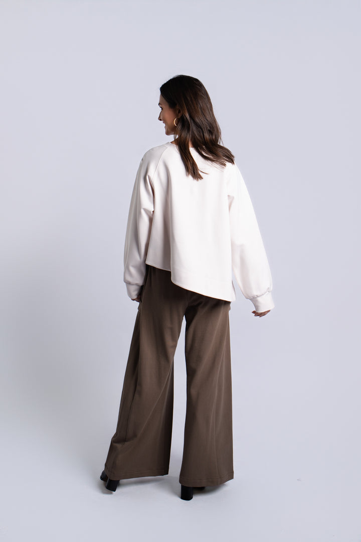 Scuba Mini Puff Top - Stone