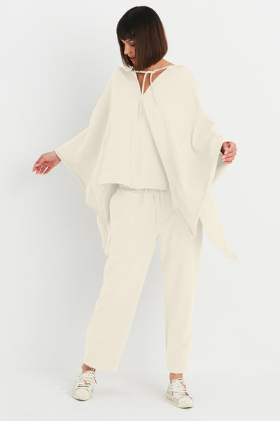 French Terry Zipped Up Poncho