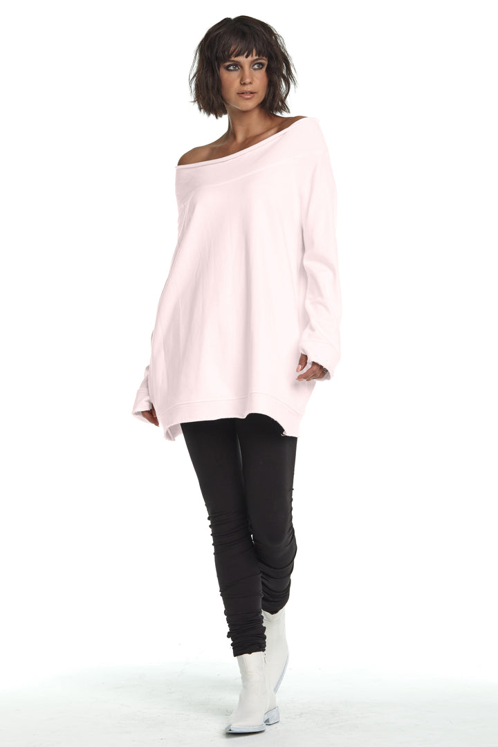 French Terry Off the Shoulder Tunic