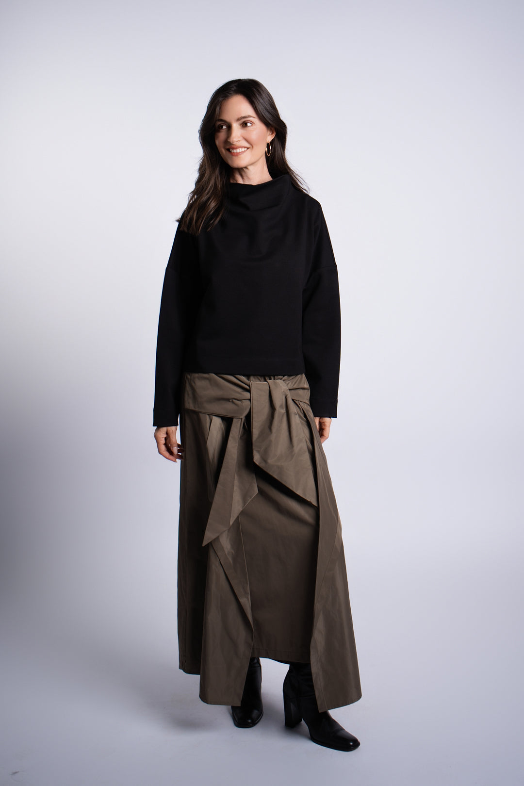 Women's Nylon Wrap Skirt in Turtle by PLANET