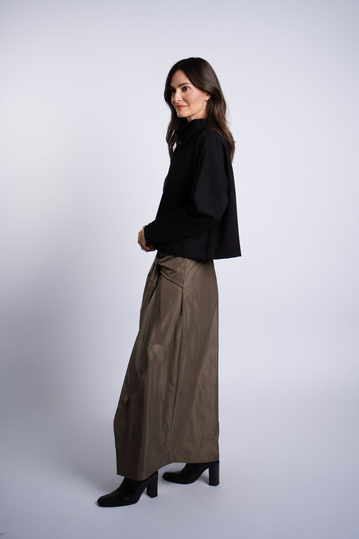 Women's Nylon Wrap Skirt in Turtle by PLANET, alternate view 5