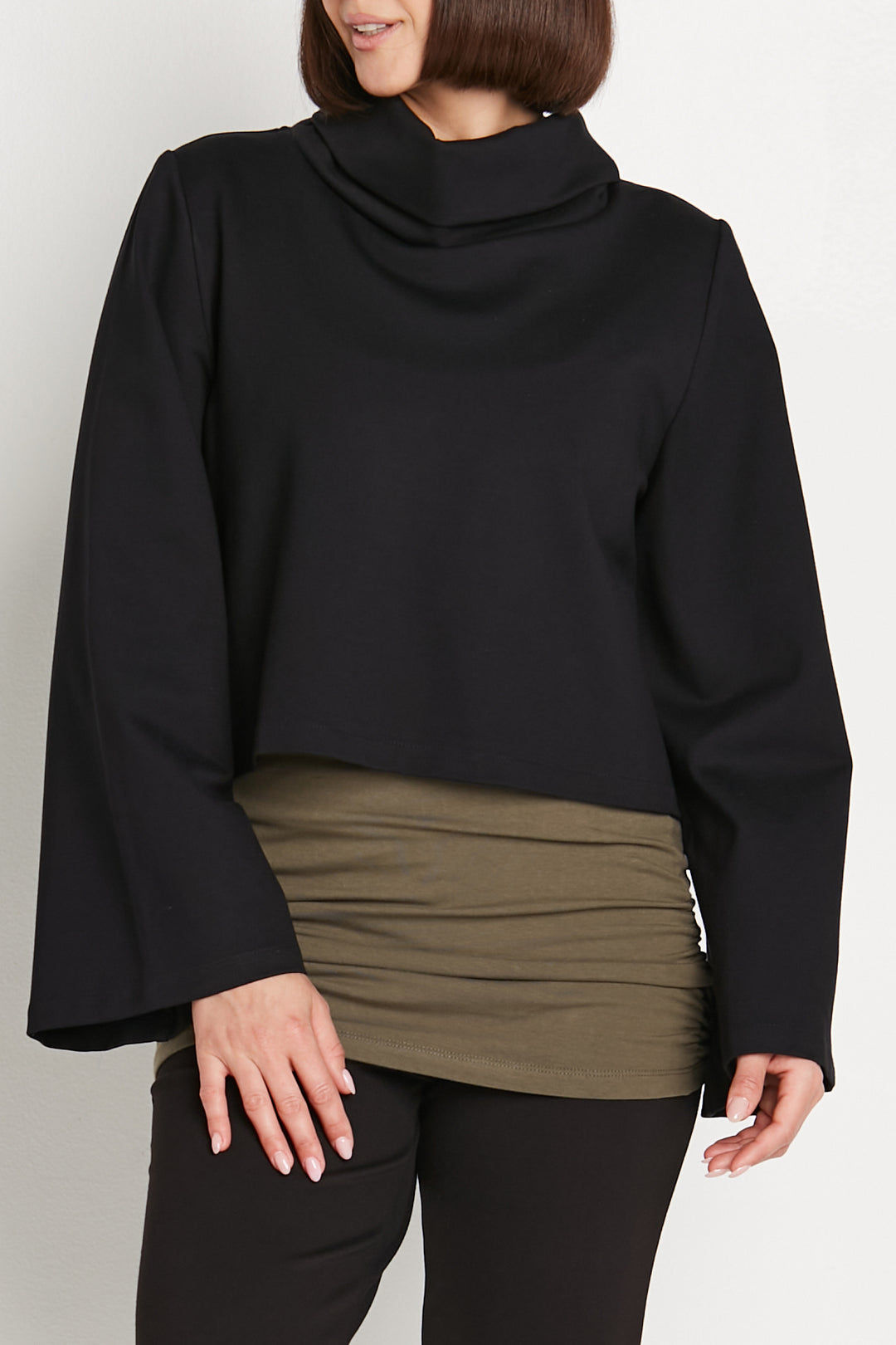 Scuba Crop Turtle Neck Top