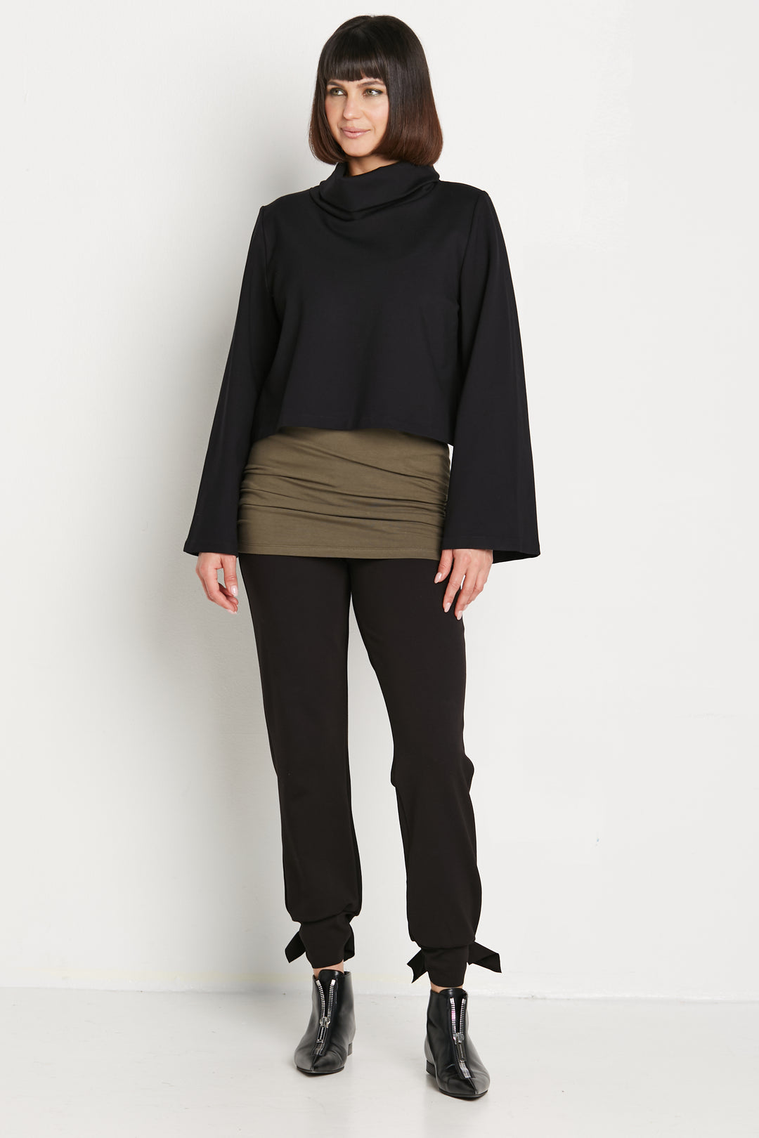 Scuba Crop Turtle Neck Top