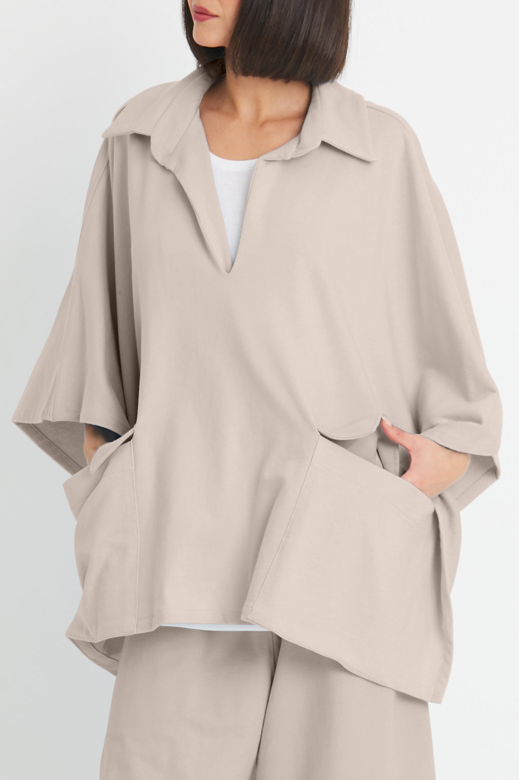 French Terry Chic Poncho