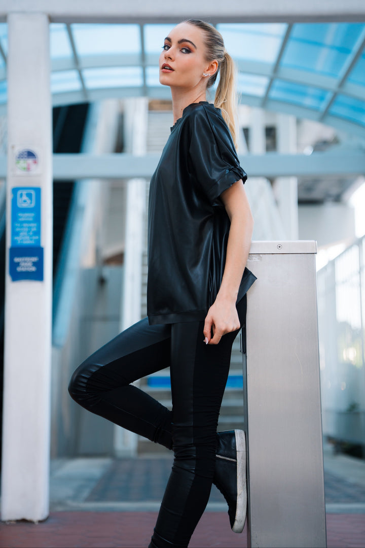 Vegan Leather Fashion Tee